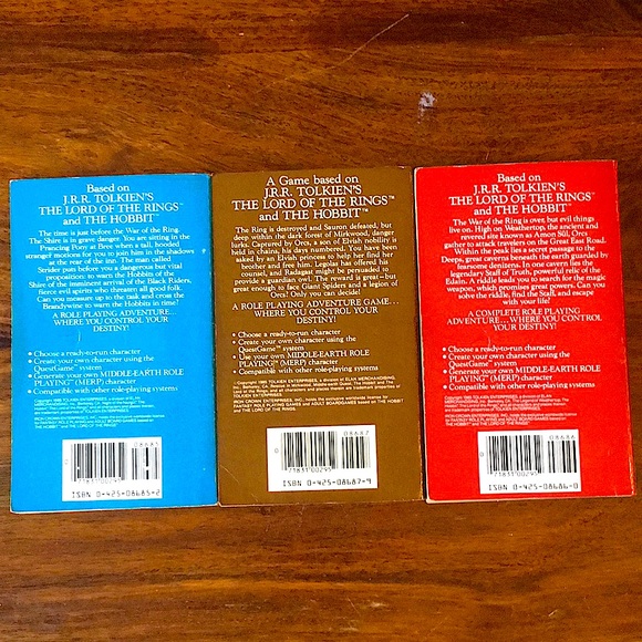 Tolkien Quest and Middle-Earth Quest Vintage Paperback Game Books Set of 3 - Picture 2 of 15